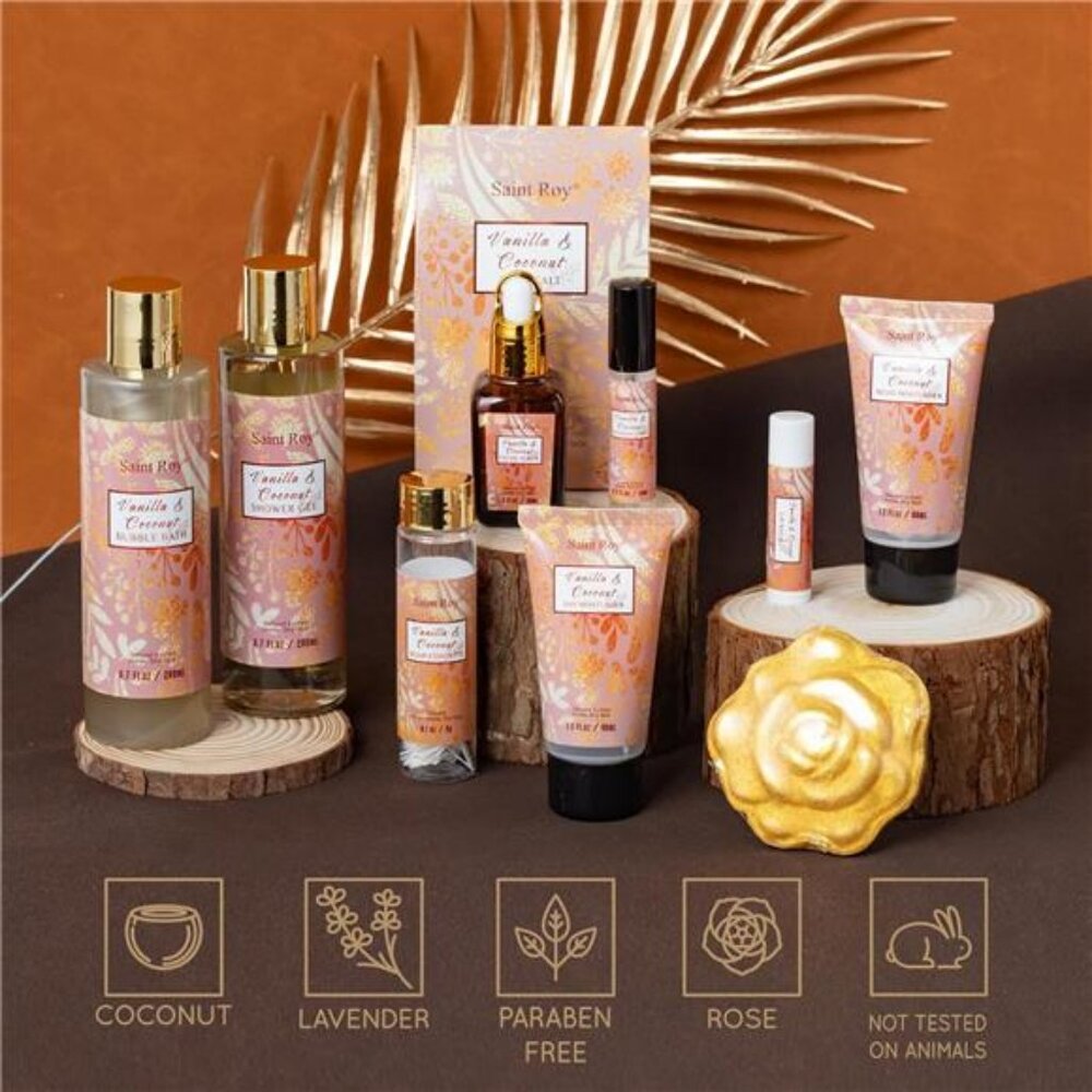 Luxury Gifts for Women, 16 Pcs Spa Giftsā for Woman of Coconut Vanilla Scents - Picture 6 of 7